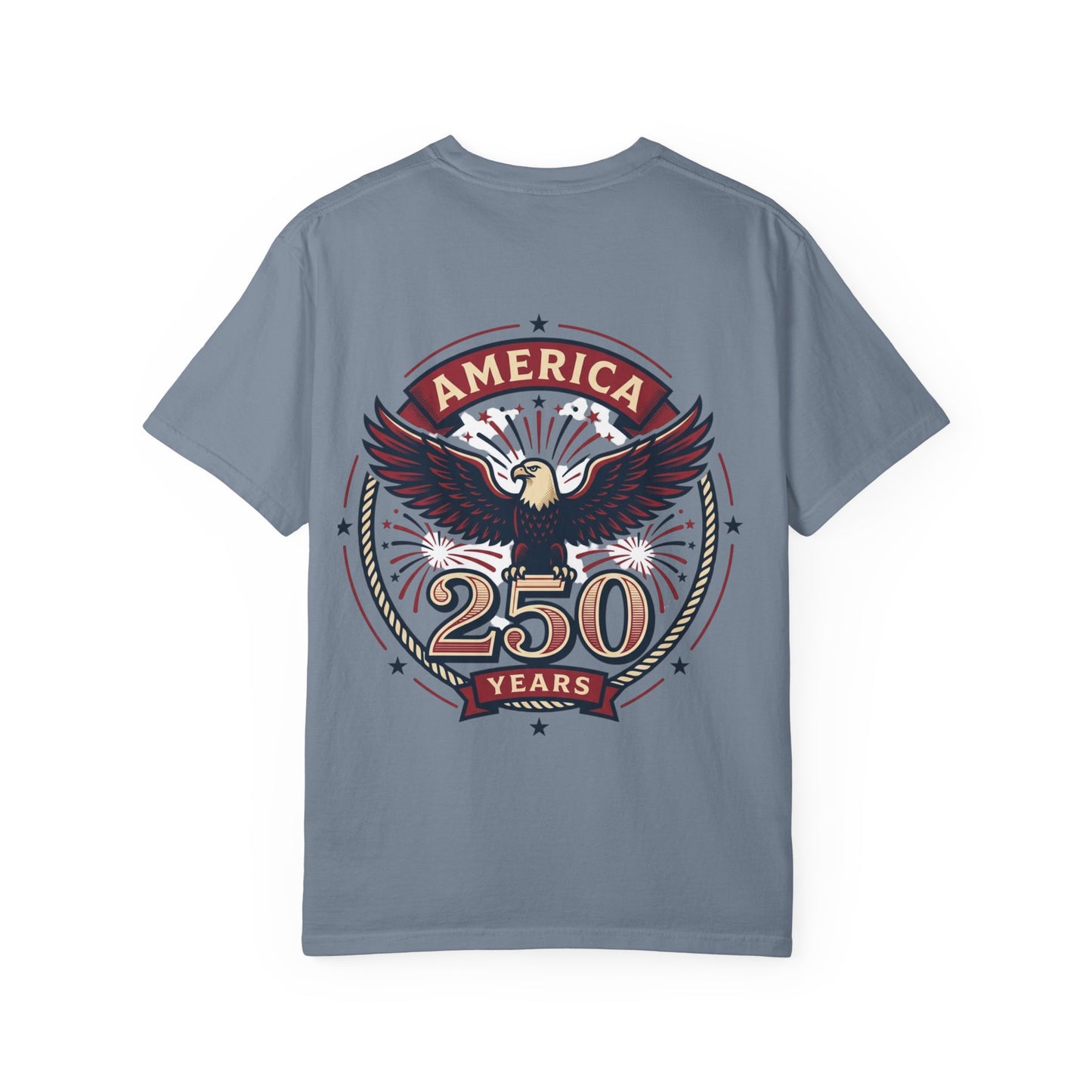 Patriotic Unisex T-Shirt, Celebrating America's 250th Anniversary, Vintage Eagle Design, Gift for Independence Day, USA Pride