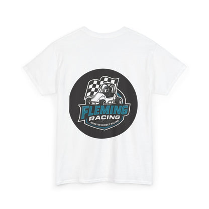 Fleming Racing Logo T-Shirt | Vintage Sprint Car Graphic, Checkered Flag