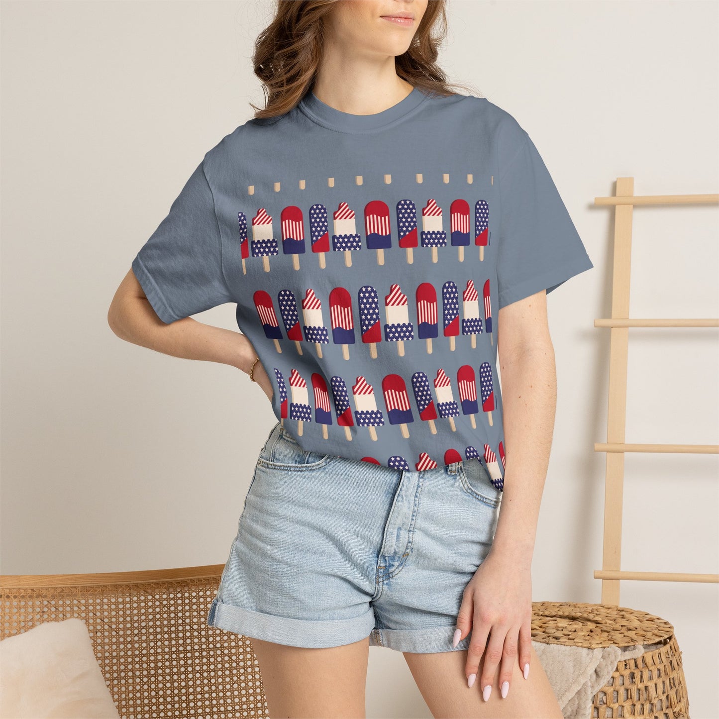 American Flag Popsicle T-shirt | Patriotic Fourth of July Ice Pop Tee