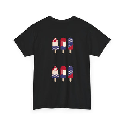 Merica Peace Hand graphic Tee | American Flag Popsicle back, Patriotic Fourth of July