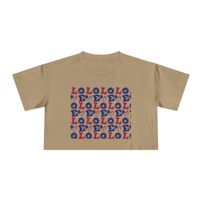 LOL Pattern Graphic Tee | Crop Top