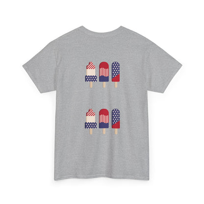 Merica Peace Hand graphic Tee | American Flag Popsicle back, Patriotic Fourth of July