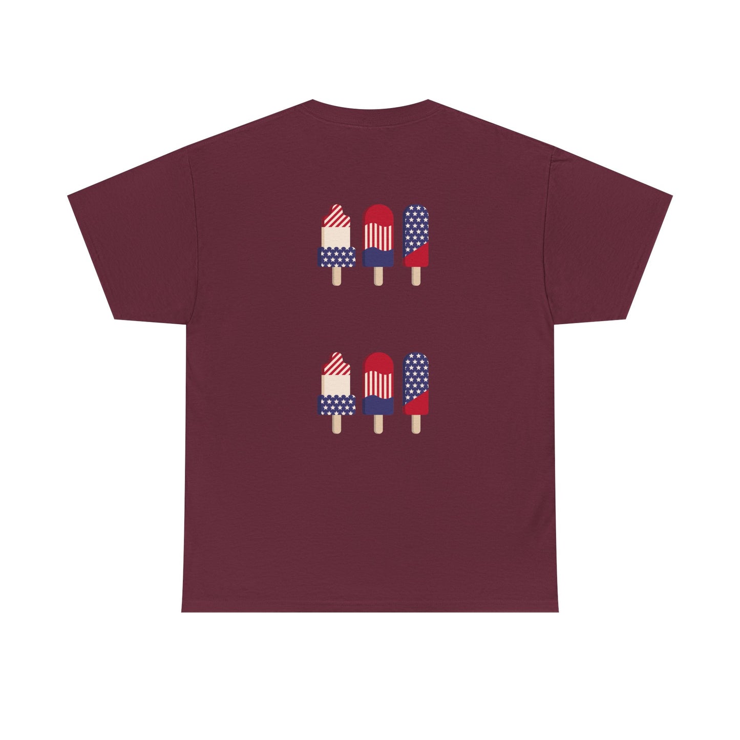 Merica Peace Hand graphic Tee | American Flag Popsicle back, Patriotic Fourth of July