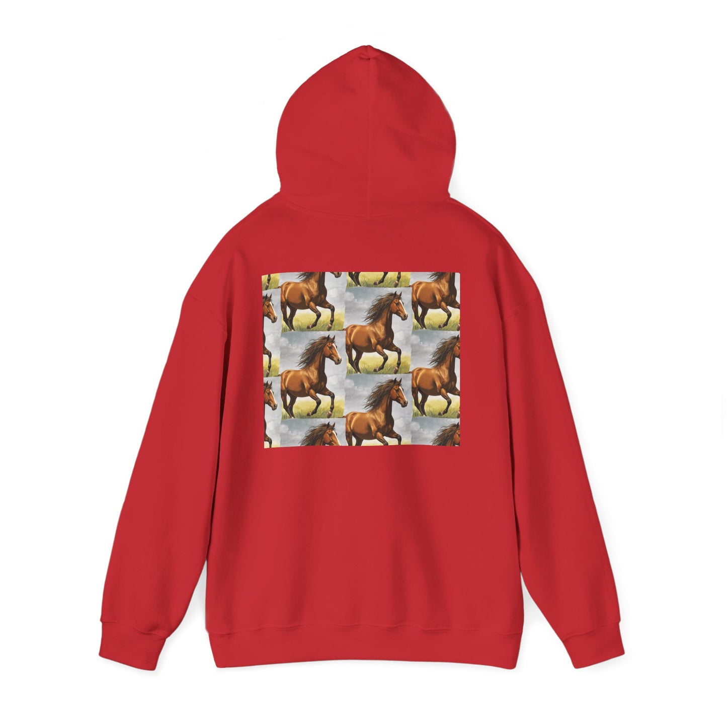 Brown Horse Pattern Hoodie | Galloping Horse Repeat Design