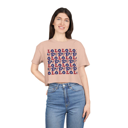 LOL Pattern Graphic Tee | Crop Top