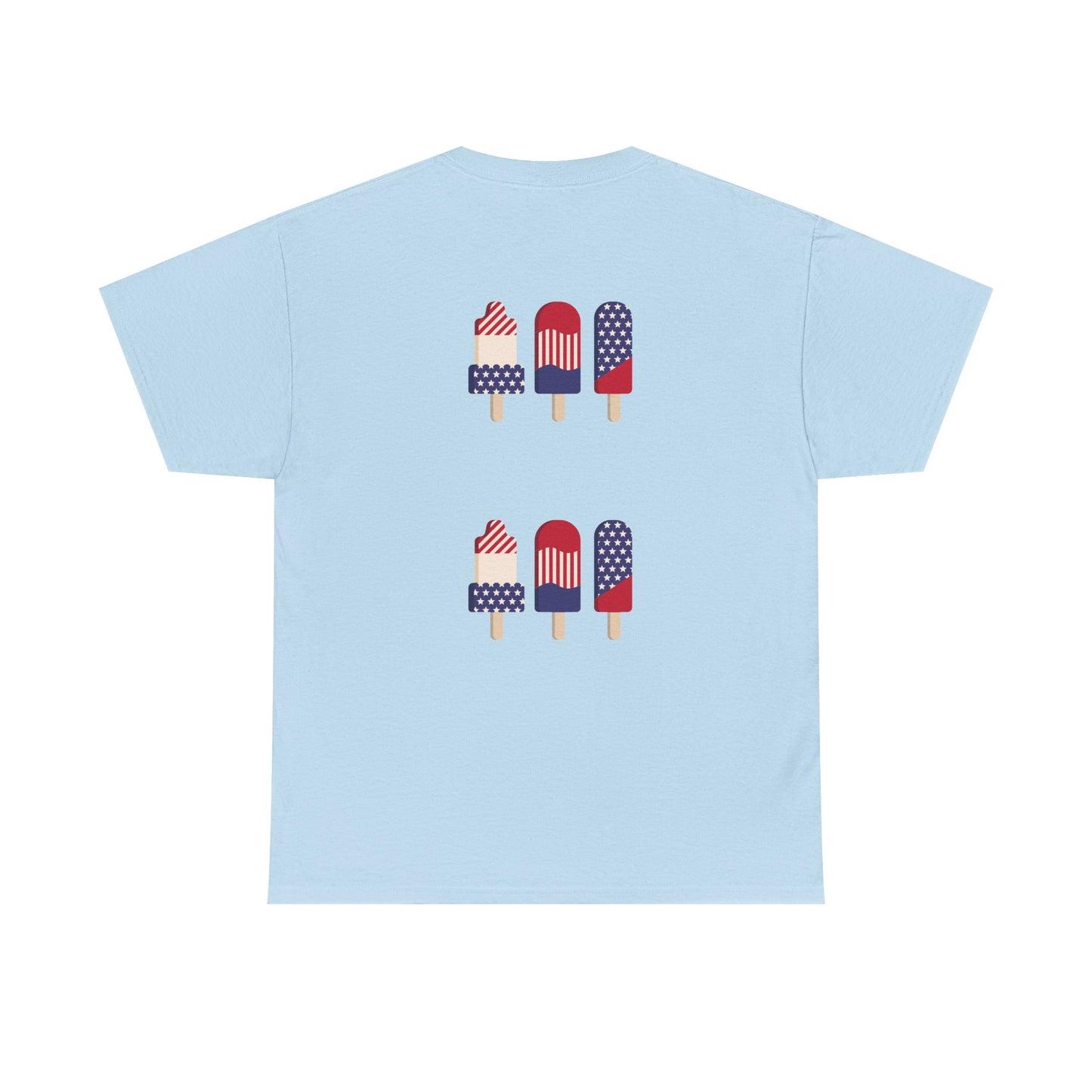 Merica Peace Hand graphic Tee | American Flag Popsicle back, Patriotic Fourth of July
