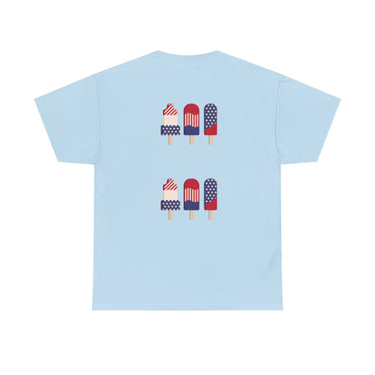Merica Peace Hand graphic Tee | American Flag Popsicle back, Patriotic Fourth of July
