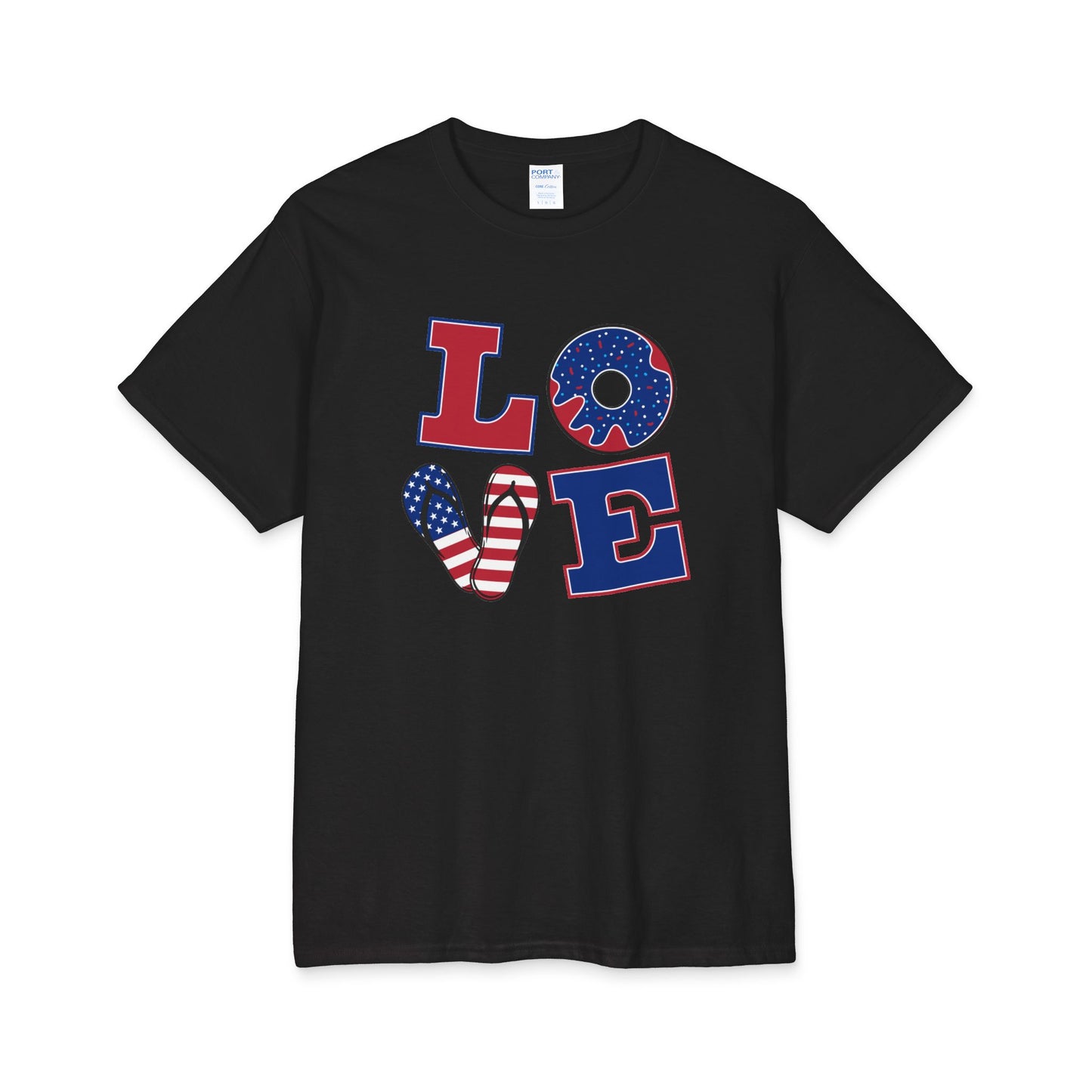 Live Love Liberty tee | Patriotic American flag donuts & popsicles | 4th of July