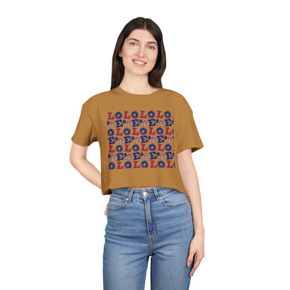 LOL Pattern Graphic Tee | Crop Top