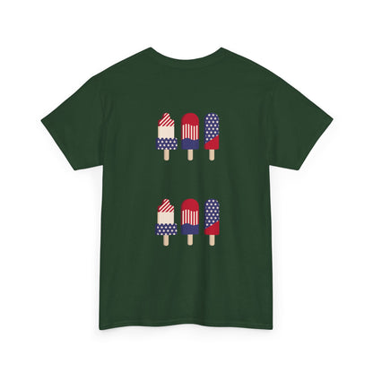 Merica Peace Hand graphic Tee | American Flag Popsicle back, Patriotic Fourth of July