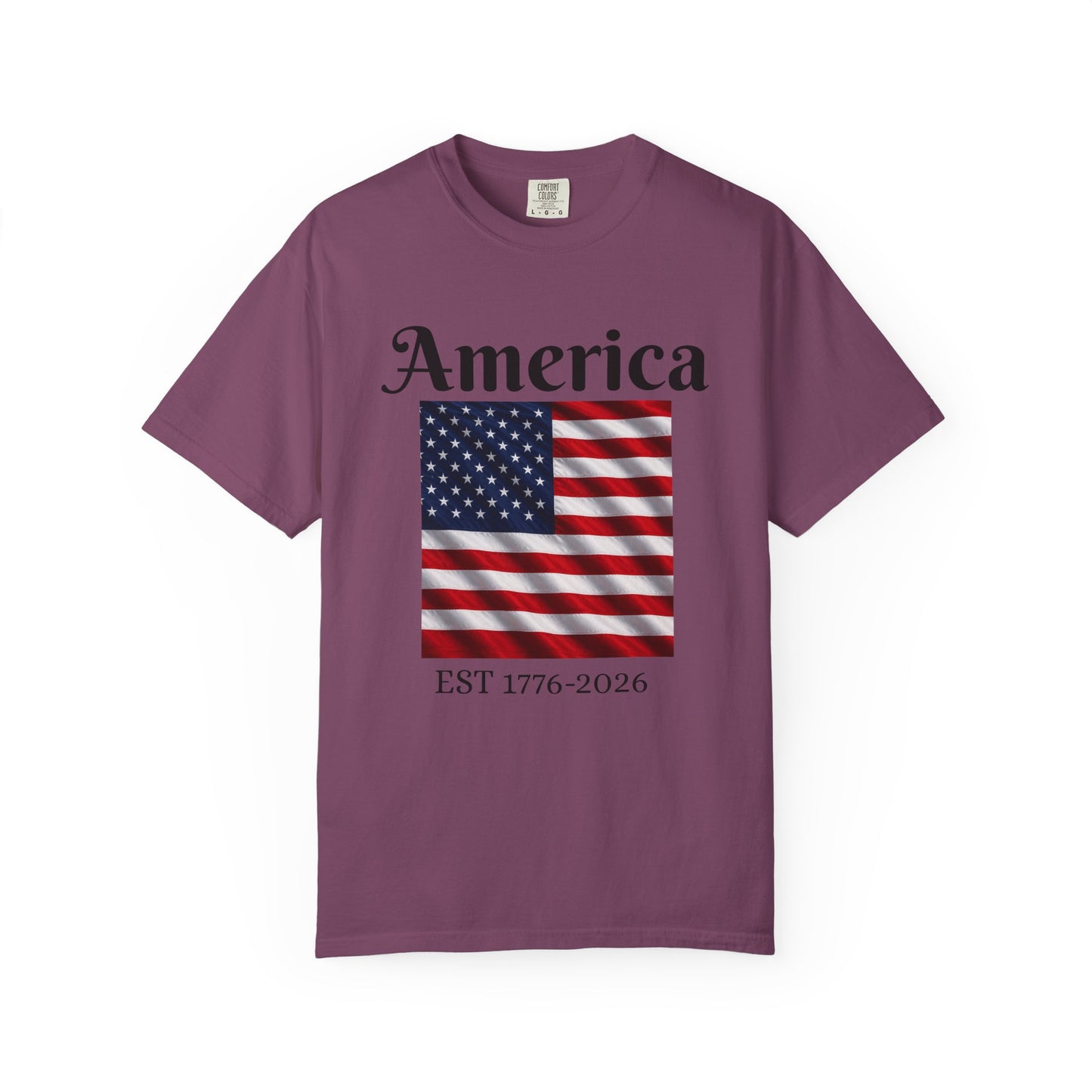 America Flag EST 1776-2026 T-Shirt | 250 Years Eagle Back Graphic