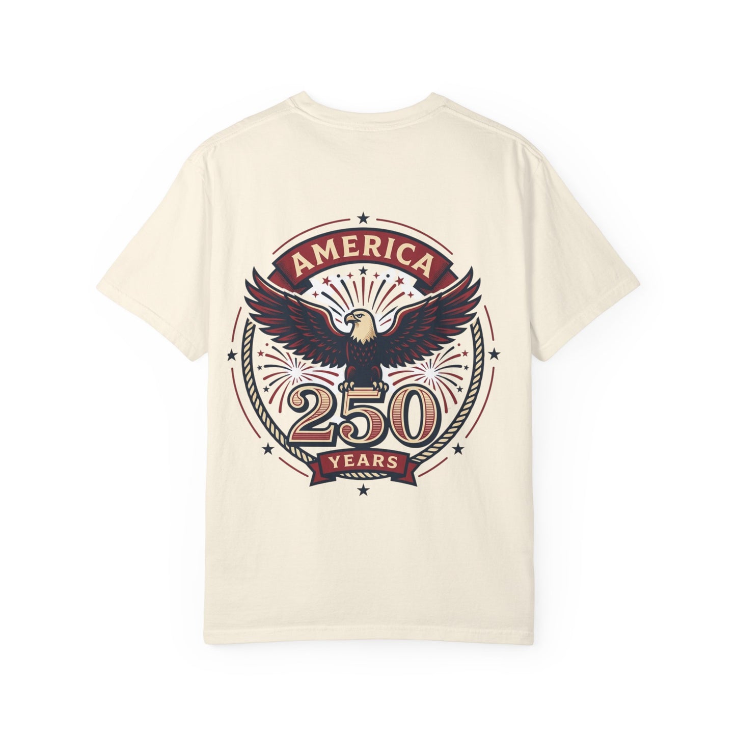 Patriotic Unisex T-Shirt, Celebrating America's 250th Anniversary, Vintage Eagle Design, Gift for Independence Day, USA Pride