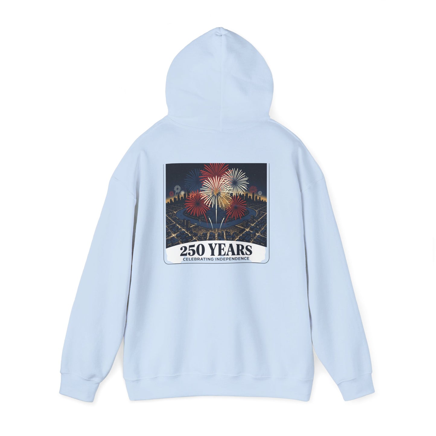America 250 Years Eagle Graphic Hoodie | Fireworks Backprint