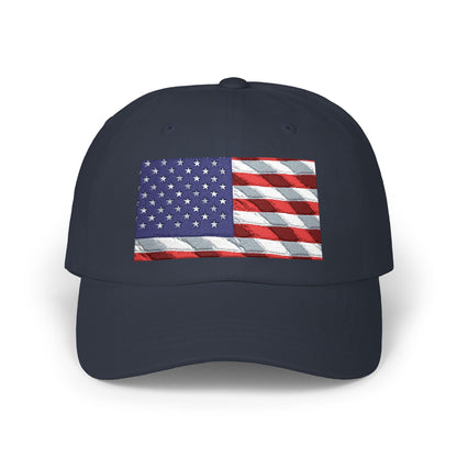 Distressed American Flag Dad Cap | Embroidered USA Baseball Hat