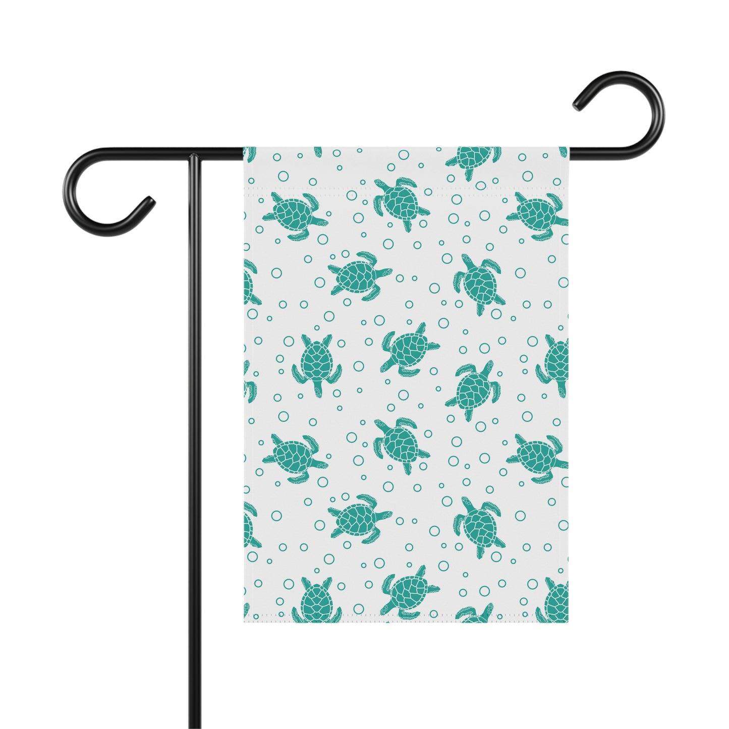 Teal Sea Turtle Pattern Garden Flag | House Banner