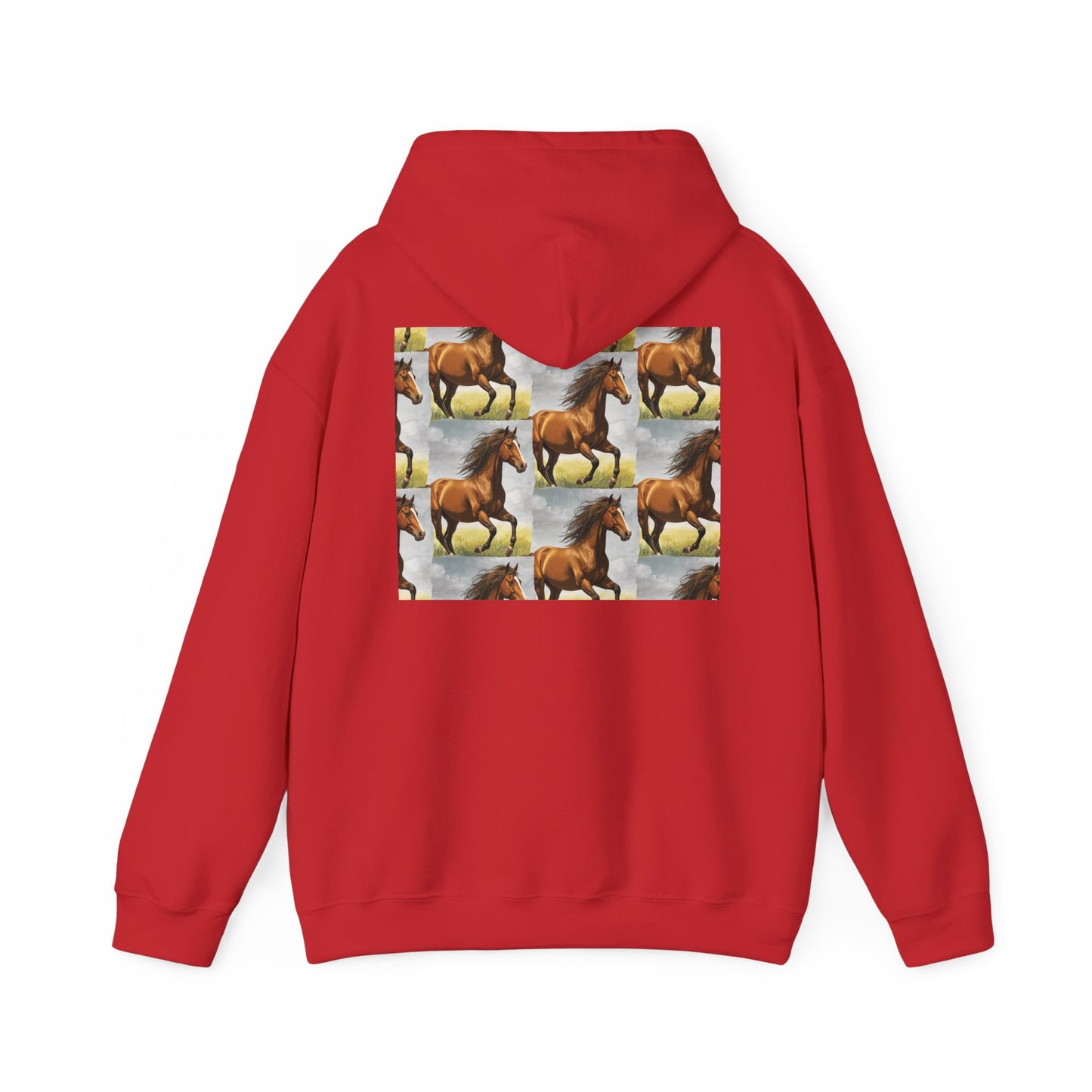Brown Horse Pattern Hoodie | Galloping Horse Repeat Design
