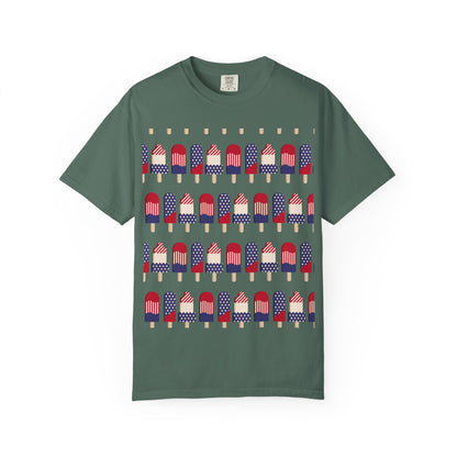 American Flag Popsicle T-shirt | Patriotic Fourth of July Ice Pop Tee