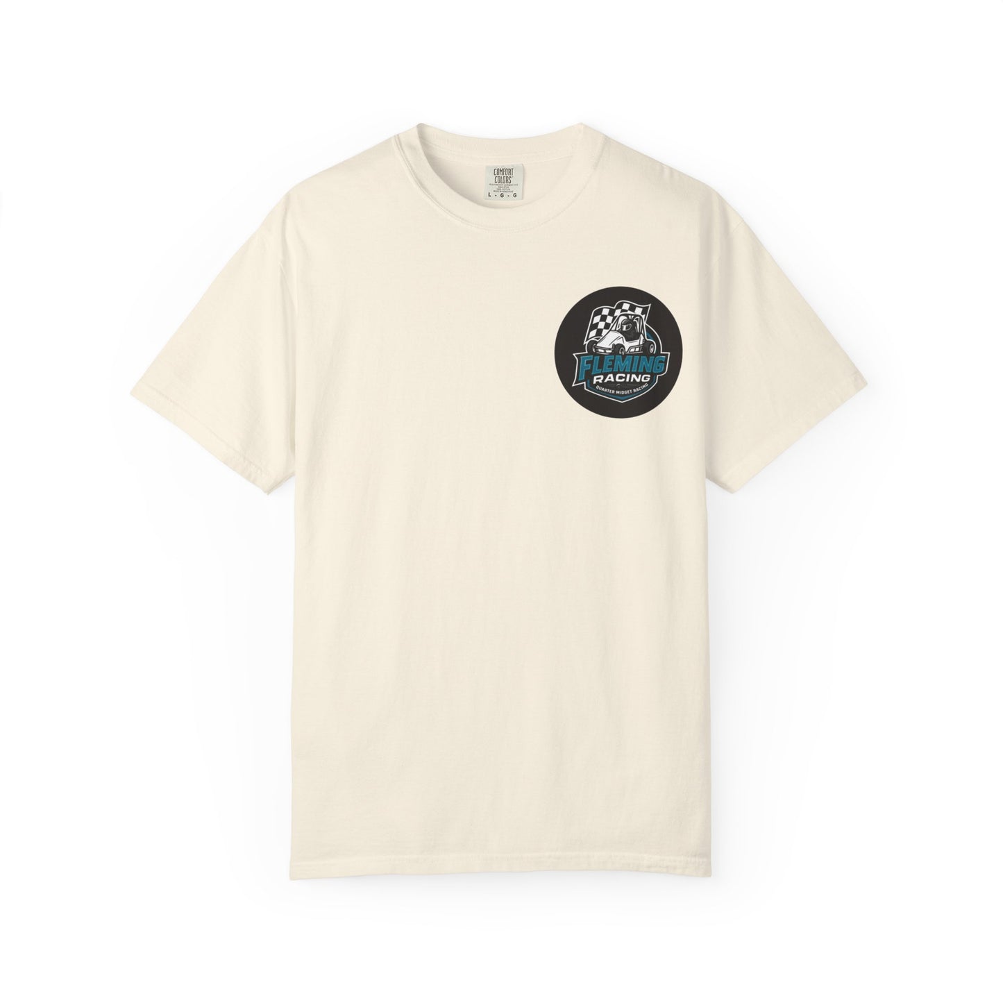 Fleming Racing QM Logo T-Shirt | Checkered Flag Circle Design