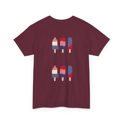 Merica Peace Hand graphic Tee | American Flag Popsicle back, Patriotic Fourth of July