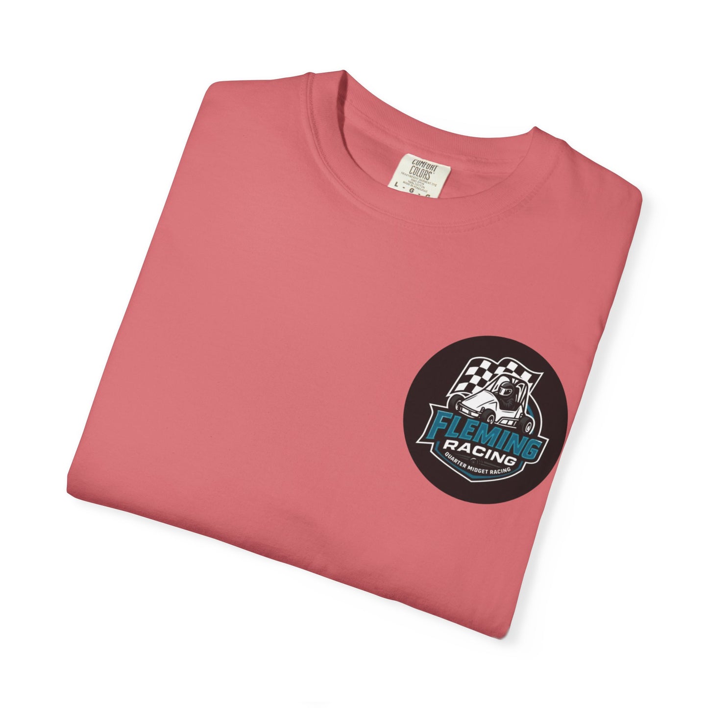Fleming Racing QM Logo T-Shirt | Checkered Flag Circle Design