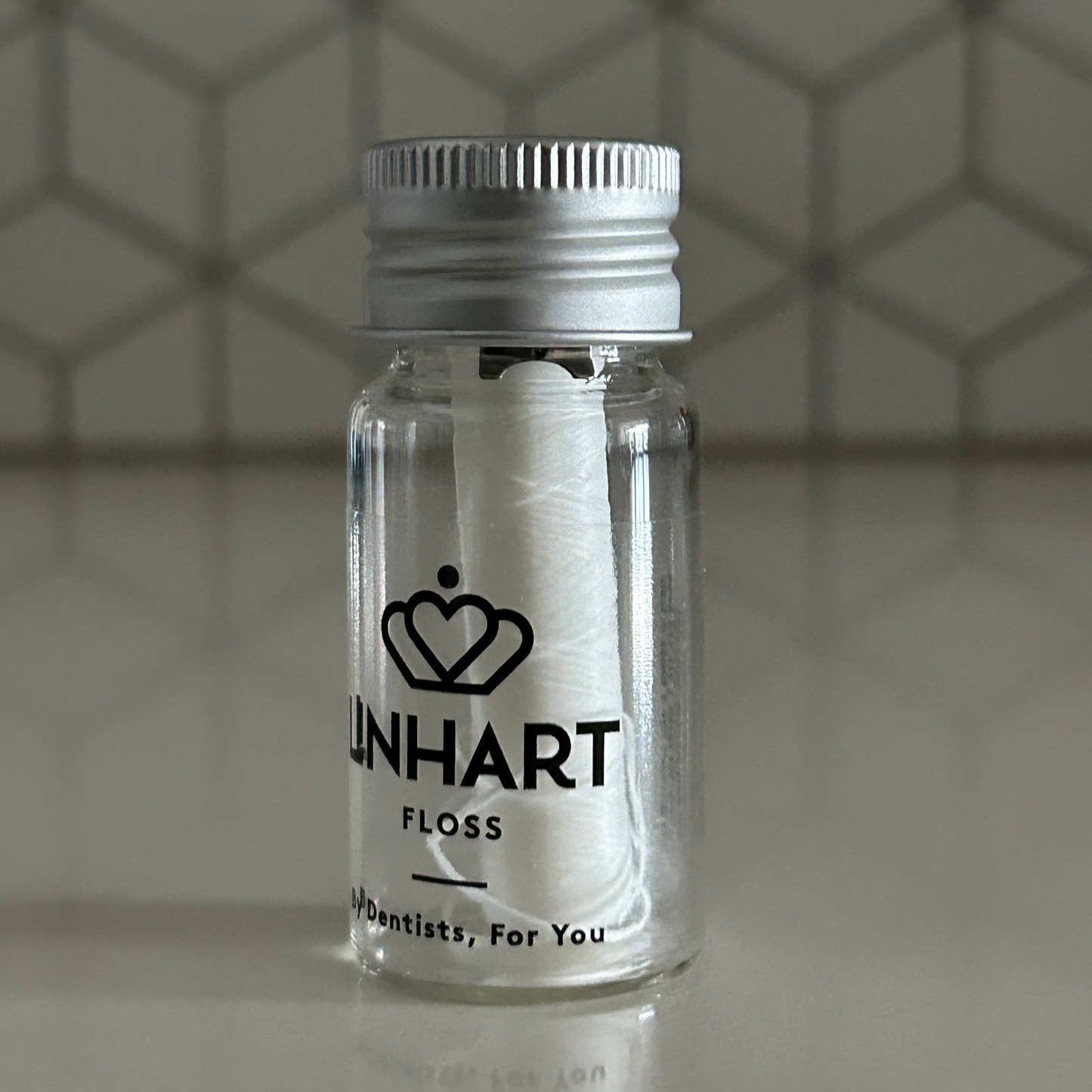 Microfiber Dental Floss in Glass Bottle - 25m - Mint & Xylitol