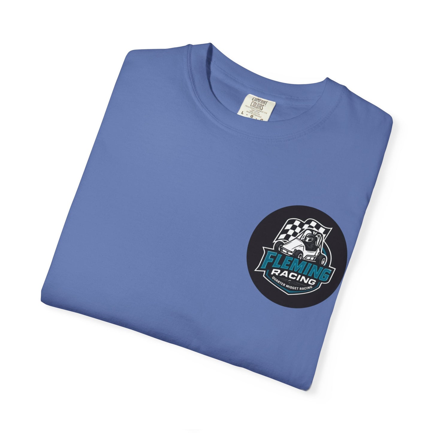 Fleming Racing QM Logo T-Shirt | Checkered Flag Circle Design