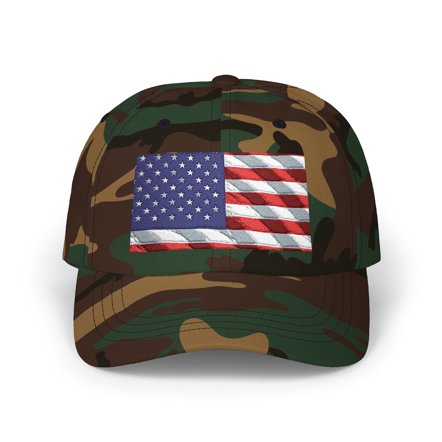 Distressed American Flag Dad Cap | Embroidered USA Baseball Hat