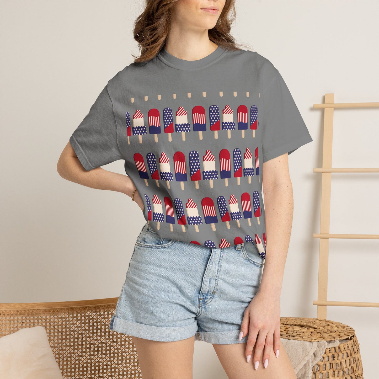 American Flag Popsicle T-shirt | Patriotic Fourth of July Ice Pop Tee