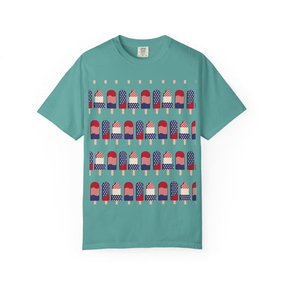 American Flag Popsicle T-shirt | Patriotic Fourth of July Ice Pop Tee