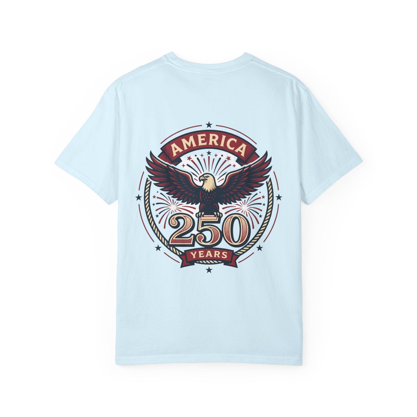 America Flag EST 1776-2026 T-Shirt | 250 Years Eagle Back Graphic