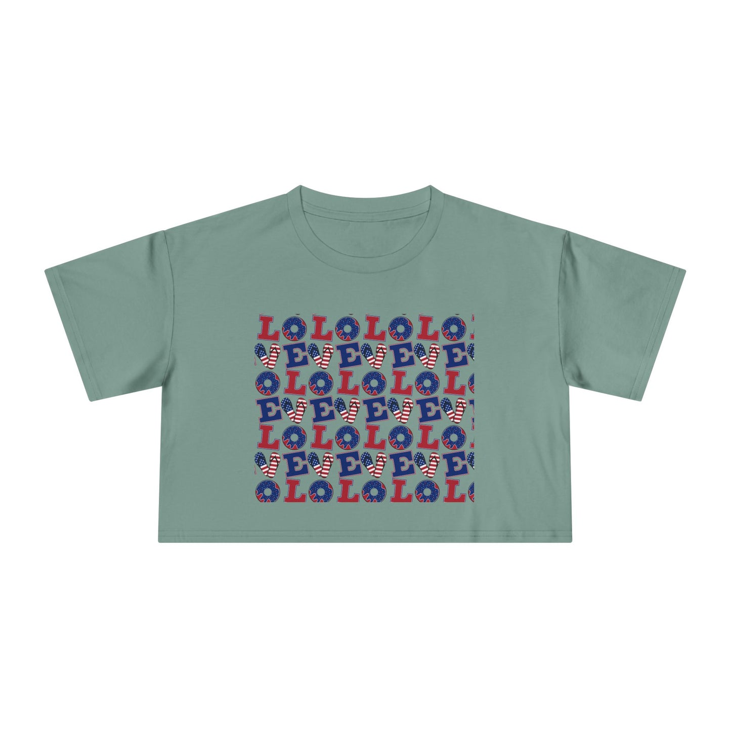 LOL Pattern Graphic Tee | Crop Top