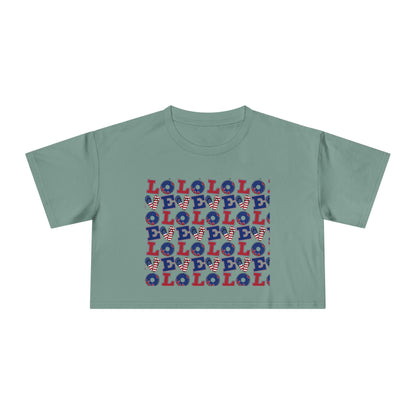 LOL Pattern Graphic Tee | Crop Top