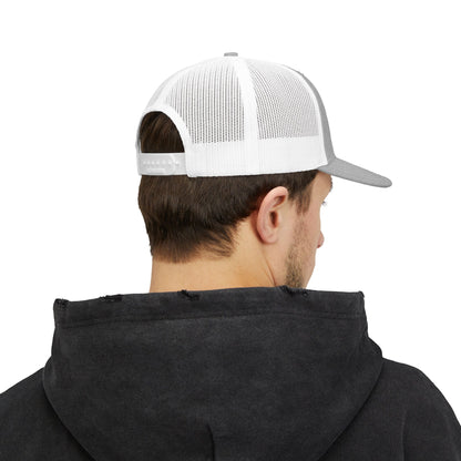 Mountain Logo Snapback Trucker Cap | Outdoor Adventure, Vintage Patch