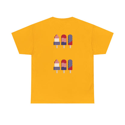 Merica Peace Hand graphic Tee | American Flag Popsicle back, Patriotic Fourth of July