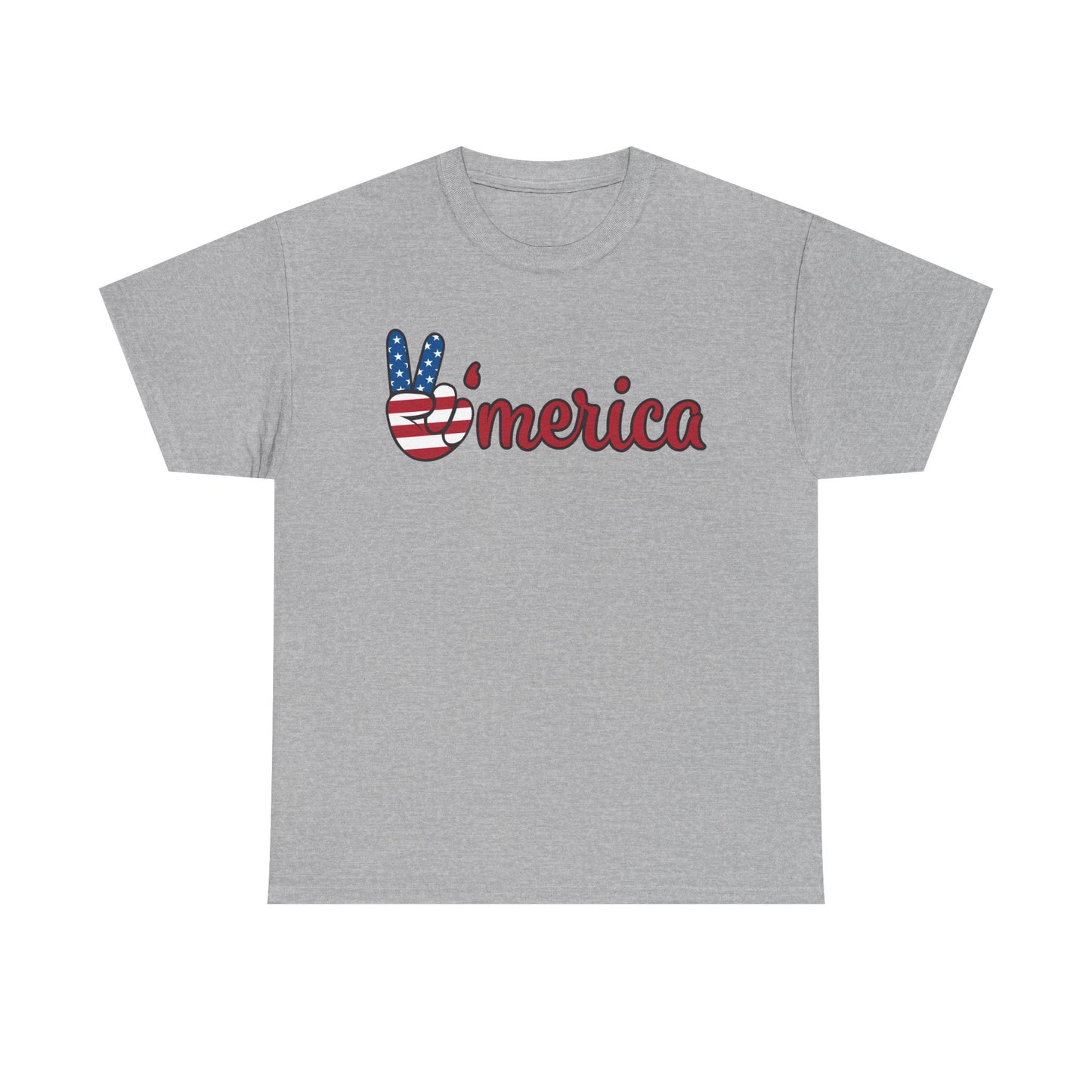 Merica Peace Hand graphic Tee | American Flag Popsicle back, Patriotic Fourth of July