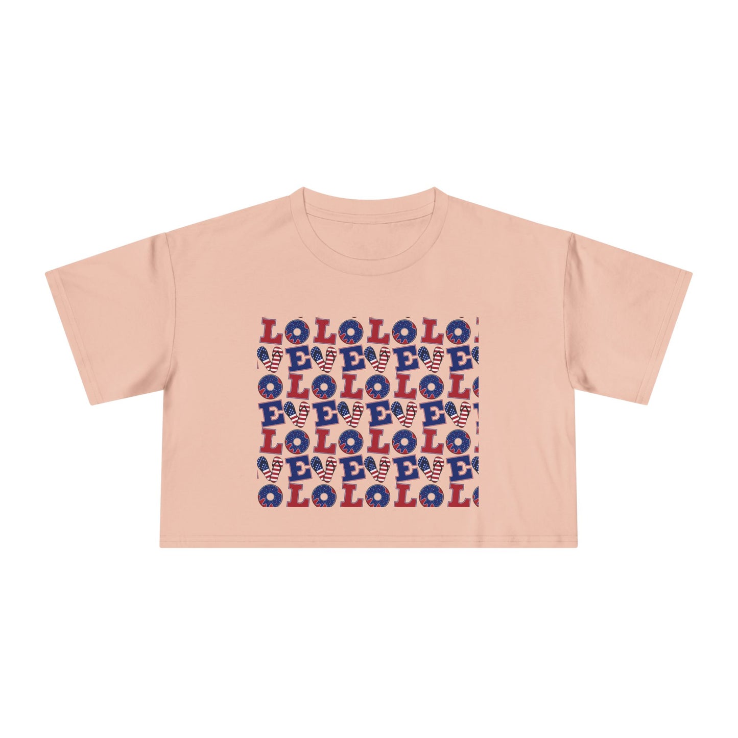 LOL Pattern Graphic Tee | Crop Top