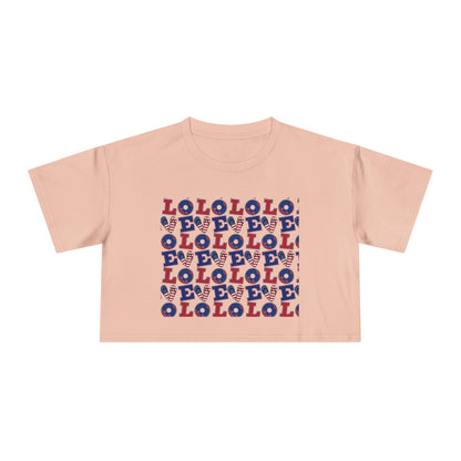 LOL Pattern Graphic Tee | Crop Top