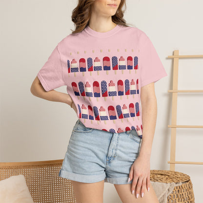 American Flag Popsicle T-shirt | Patriotic Fourth of July Ice Pop Tee