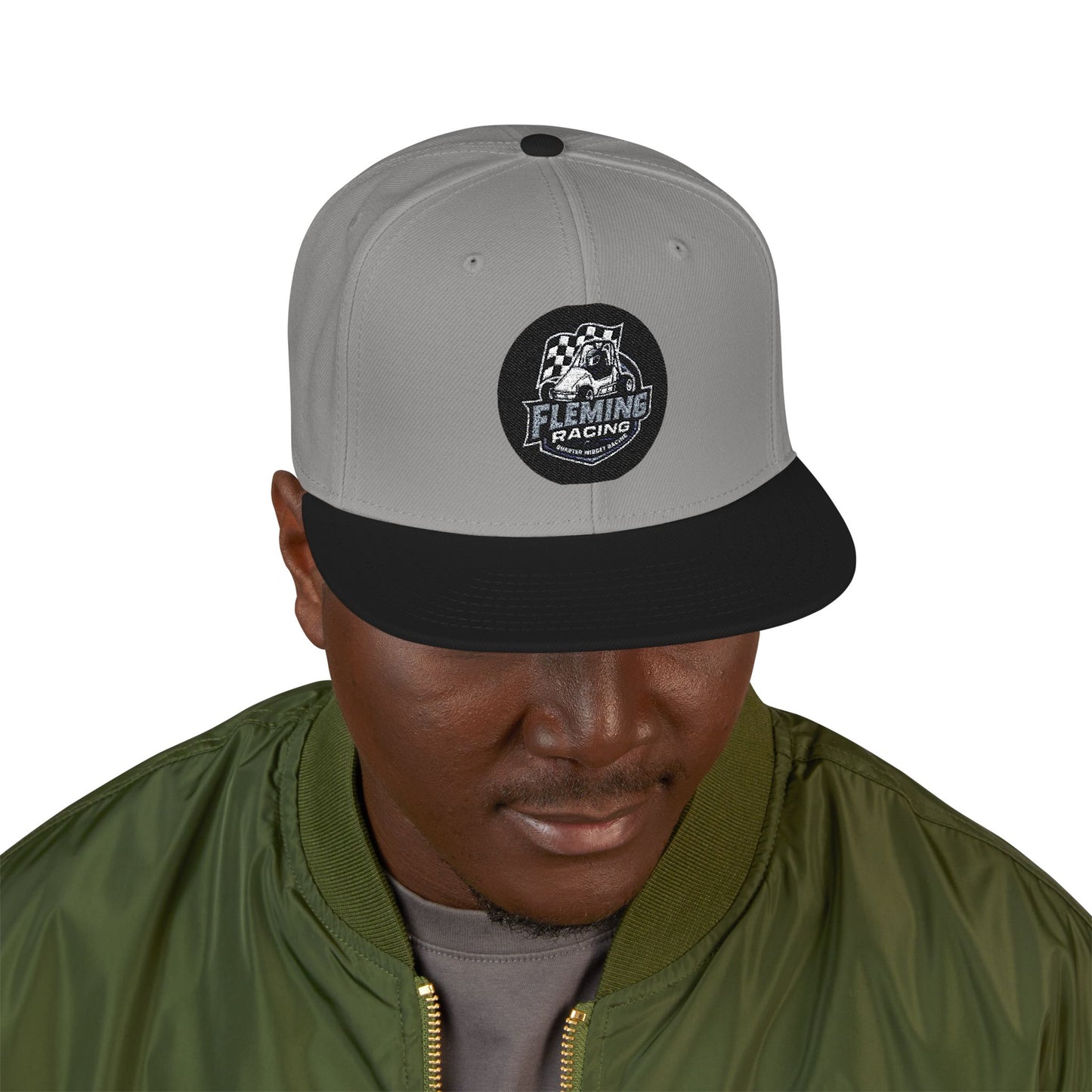 Smiling Ghost Patch Snapback | Embroidered Baseball Cap
