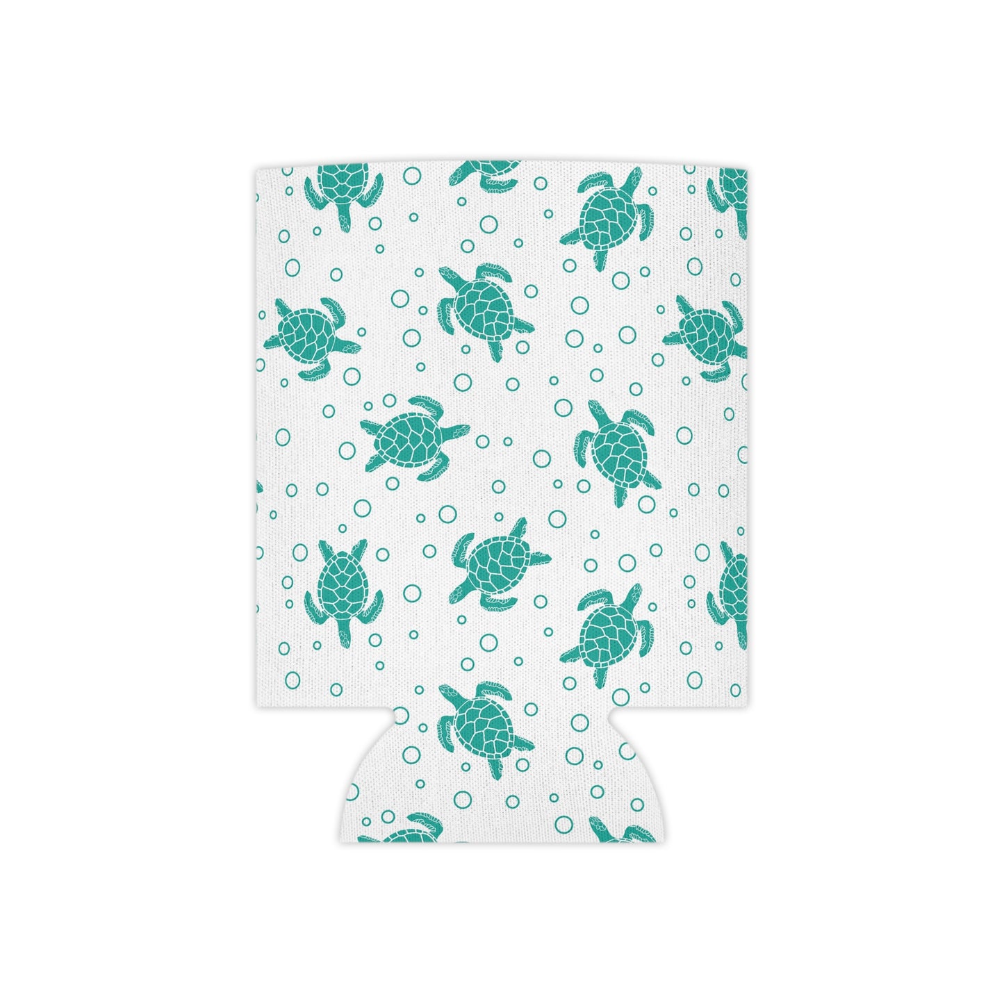 Turquoise Sea Turtles Can Cooler | Turtle Pattern Beverage Sleeve