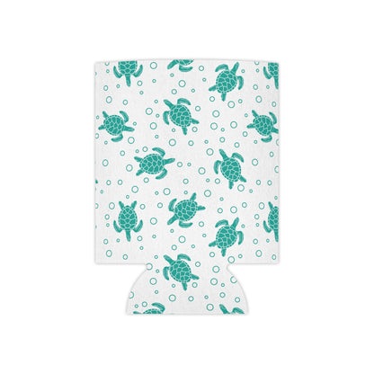 Turquoise Sea Turtles Can Cooler | Turtle Pattern Beverage Sleeve