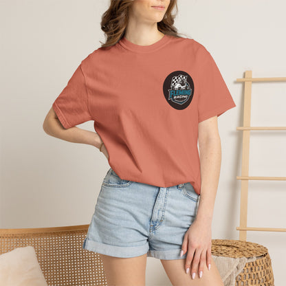 Fleming Racing QM Logo T-Shirt | Checkered Flag Circle Design