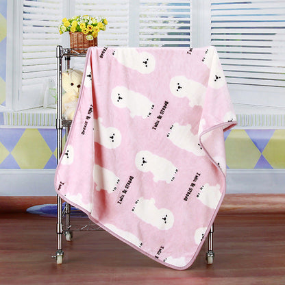 Pet Quilt Warm Blanket Coral Fleece Antifreeze Autumn And Winter Pets