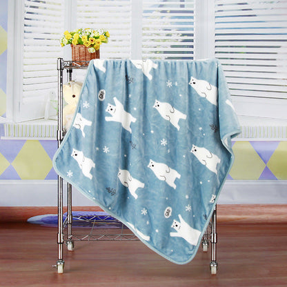 Pet Quilt Warm Blanket Coral Fleece Antifreeze Autumn And Winter Pets