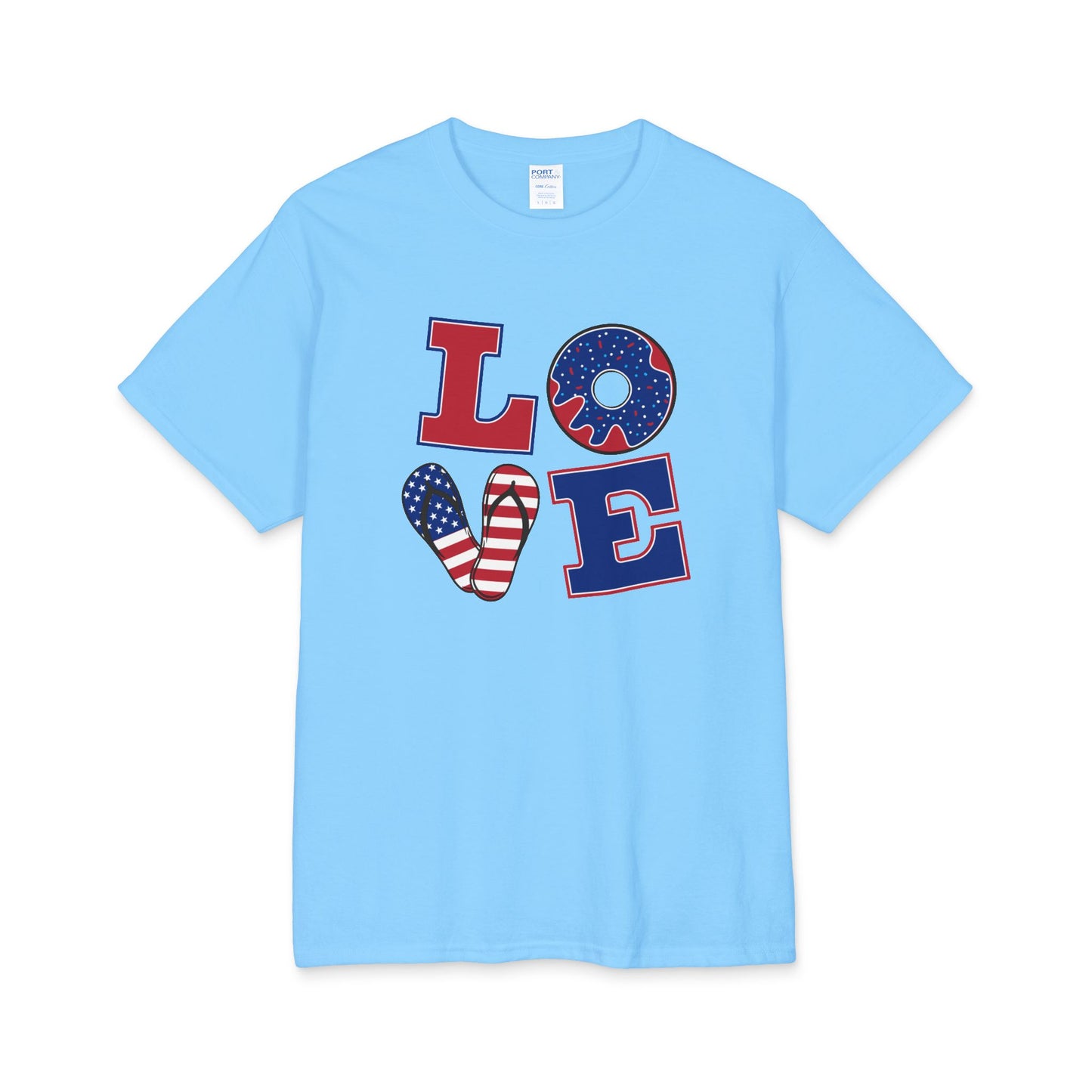 Live Love Liberty tee | Patriotic American flag donuts & popsicles | 4th of July