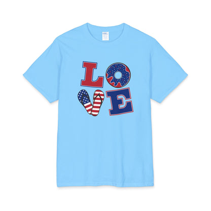 Live Love Liberty tee | Patriotic American flag donuts & popsicles | 4th of July
