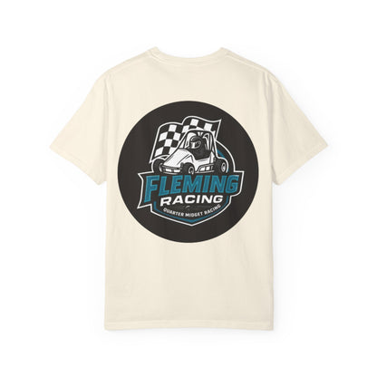 Fleming Racing QM Logo T-Shirt | Checkered Flag Circle Design