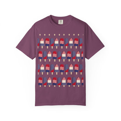 American Flag Popsicle T-shirt | Patriotic Fourth of July Ice Pop Tee