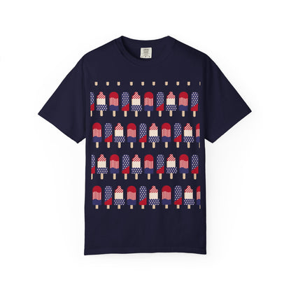 American Flag Popsicle T-shirt | Patriotic Fourth of July Ice Pop Tee