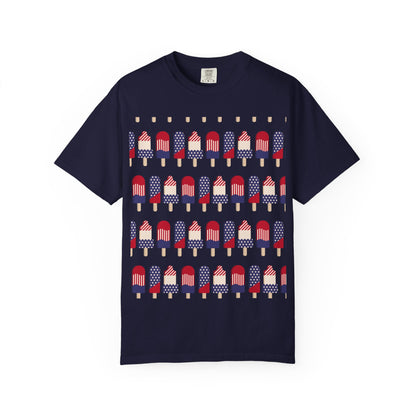 American Flag Popsicle T-shirt | Patriotic Fourth of July Ice Pop Tee